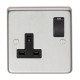 Satin Stainless Steel Single Socket