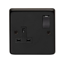 Matt Black Single Socket