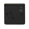 Matt Black Single Socket