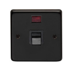 Matt Black Single Plate Cooker Switch