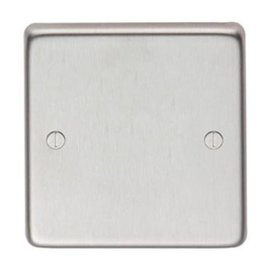 Satin Stainless Steel Single Blank Plate