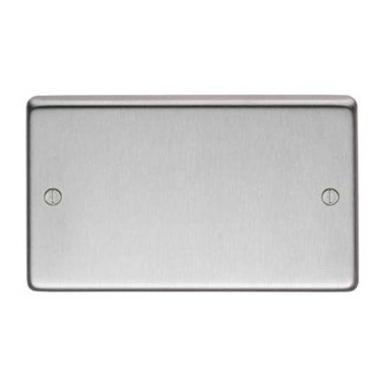 Satin Stainless Steel Double Blank Plate