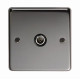 Black Nickel Single TV Socket