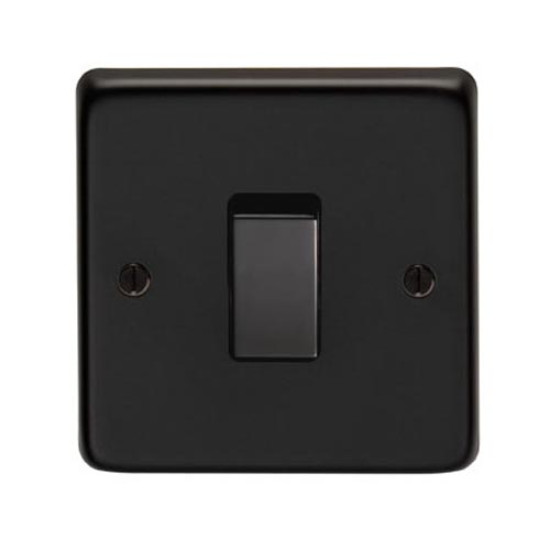 Matt Black Single DP Switch - 20 Amp