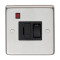 Satin Stainless Steel Fused Switch & Neon - 13 Amp
