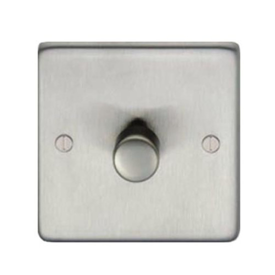 Satin Stainless Steel Single Dimmer Switch - 400w