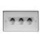 Satin Stainless Steel Triple Dimmer Switch - 400w