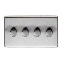 Satin Stainless Steel Quad Dimmer Switch - 400w