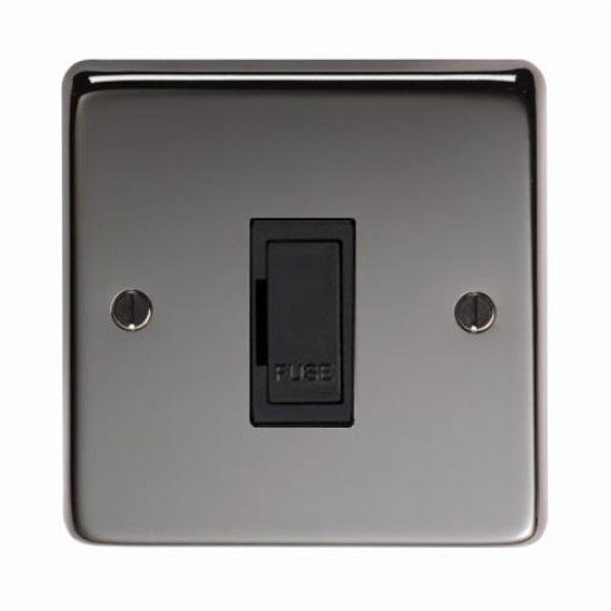 Black Nickel Unswitched Fuse - 13 Amp