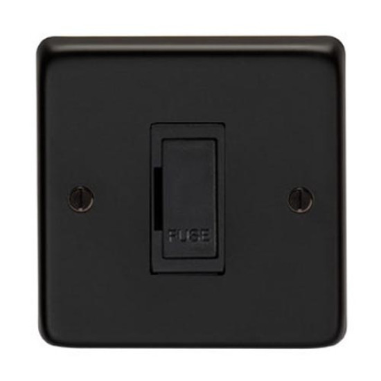 Matt Black Unswitched Fuse - 13 Amp