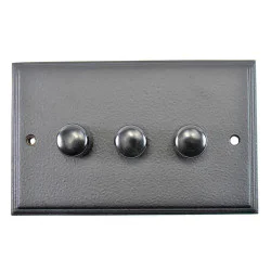 Black Triple Dimmer Switch