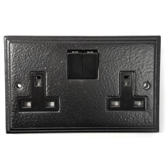 Black Double Socket