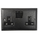 Black Double Socket