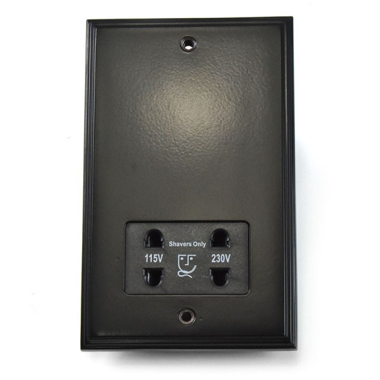 Black Dual Voltage Shaver Socket