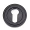 Matt Black Art Deco Round Euro Escutcheon