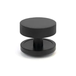 Matt Black Brompton Centre Door Knob (Plain)