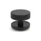 Matt Black Brompton Centre Door Knob (Plain)