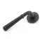 Matt Black Hammered Newbury Lever Door Handle on Round Rose Set - Sprung