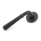 Matt Black Hammered Newbury Lever Door Handle on Round Rose Set - Sprung