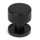 Matt Black Judd Cabinet Knob on Round Rose