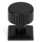 Matt Black Judd Cabinet Knob on Square Rose