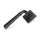 Matt Black Newbury Lever on Rose Set (Square)