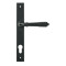 Matt Black Reeded Slimline Lever Espag. Lock Set