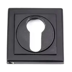 Matt Black Square Euro Escutcheon