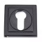 Matt Black Square Euro Escutcheon