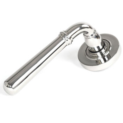 Newbury Lever on Round Rose Set - Polished Marine Stainless Steel
