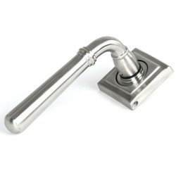 Newbury Lever on Square Rose Set - Satin Marine Stainless Steel