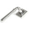 Newbury Unsprung Lever Door Handle on Square Rose Set - Polished Marine Stainless Steel