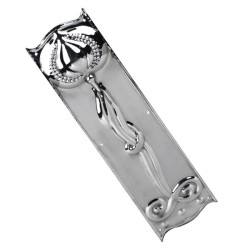 Nickel Art Nouveau Finger Plate
