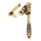 Night Vent Locking Reeded Casement Fastener - Aged Brass