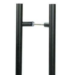 Offset T Bar Handle with Back-to-Back Fixings - Matt Black