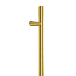 Offset T Bar Handle with Secret Fixings  - Aged Brass