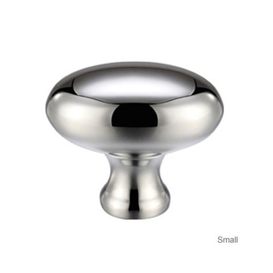 Oval Cupboard Knob - Polished Chrome