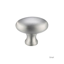 Oval Cupboard Knob - Satin Chrome