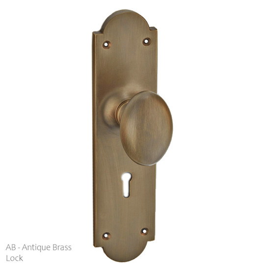 Oval Door Knob on Shaped Backplate