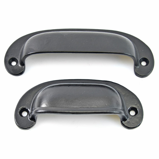 Plain Drawer Pull - Black Finish