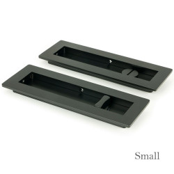 Plain Rectangular Pull Privacy Set - Matt Black
