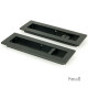 Plain Rectangular Pull Privacy Set - Matt Black