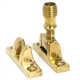 Polished Brass Beehive Brighton Fastener - Narrow (Square)