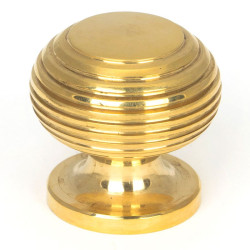 Polished Brass Beehive Cabinet Knob