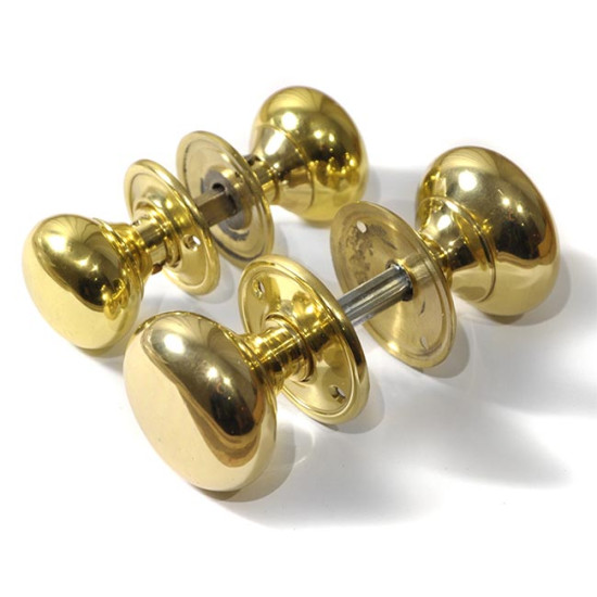 Polished Brass Country Door Knobs