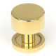 Polished Brass Kelso Cabinet Knob on Round Rose