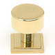 Polished Brass Kelso Cabinet Knob on Square Rose