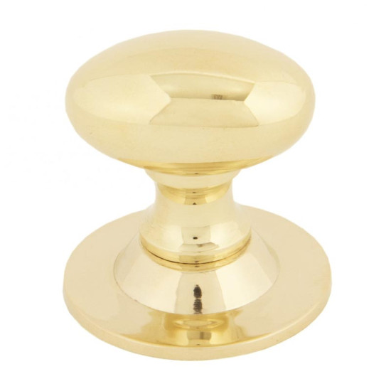 Polished Brass Oval Cabinet Knob