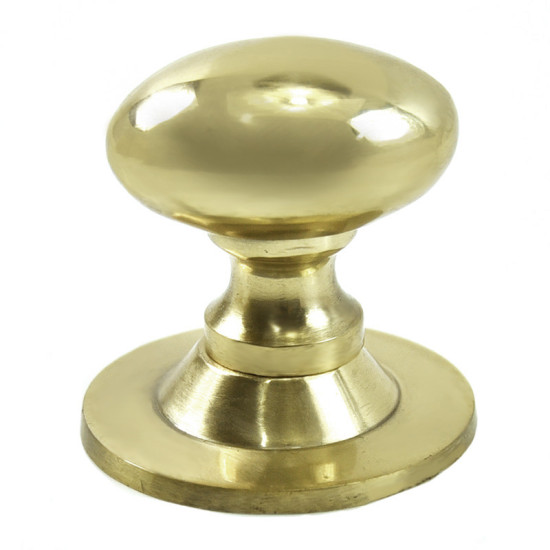 Polished Brass Oval Cabinet Knob