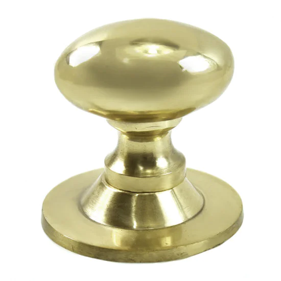 Polished Brass Oval Cabinet Knob